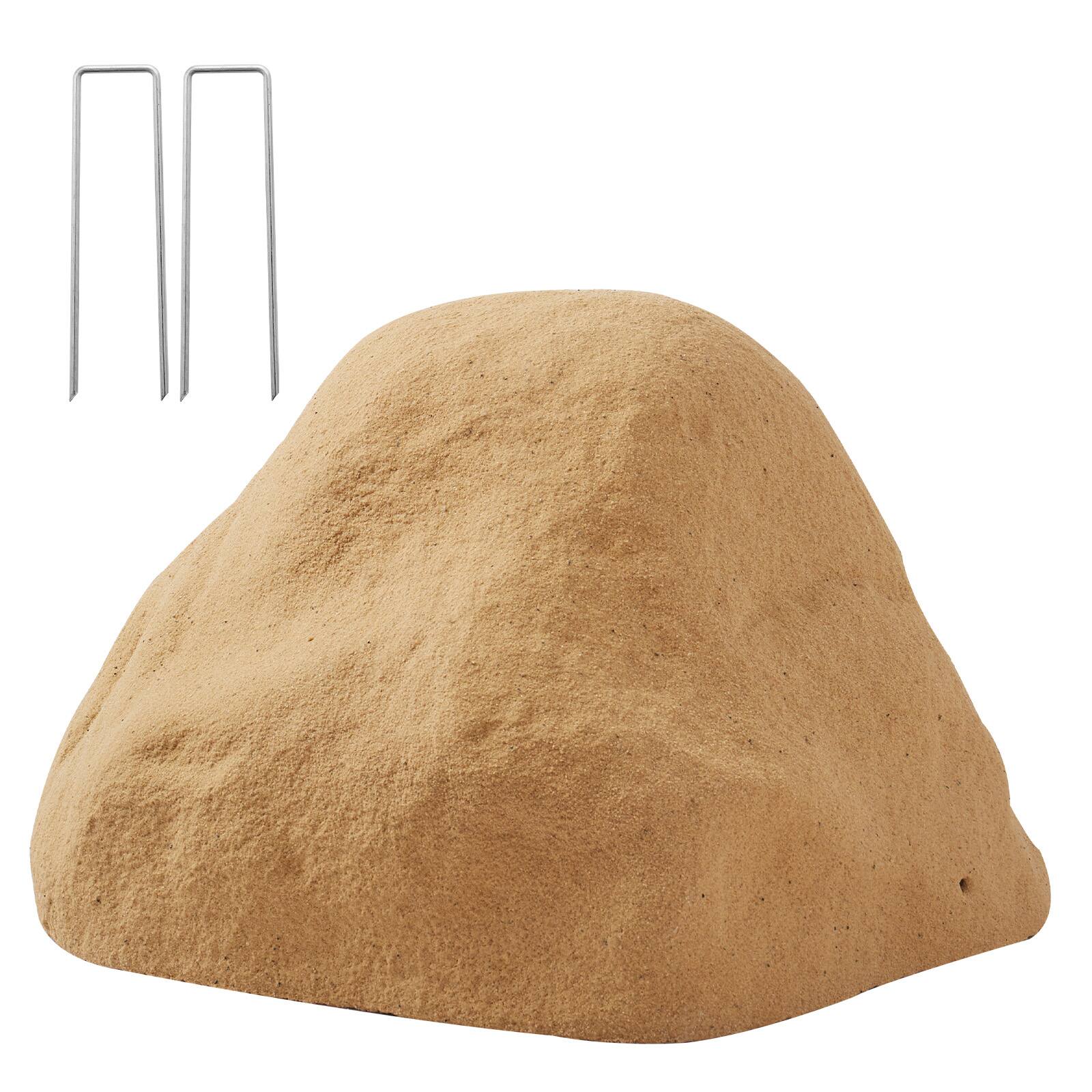 Alt View 5. VEVOR - Faux Rock Cover, Outdoor Fake Rock Well Pump Cover, Realistic Natural Texture, Weather-Resistant Artificial Boulder - Sandy color.
