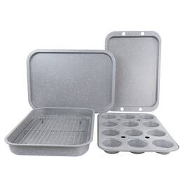 Oster - 5 Piece Carbon Steel Roasting and Baking Set - Gray