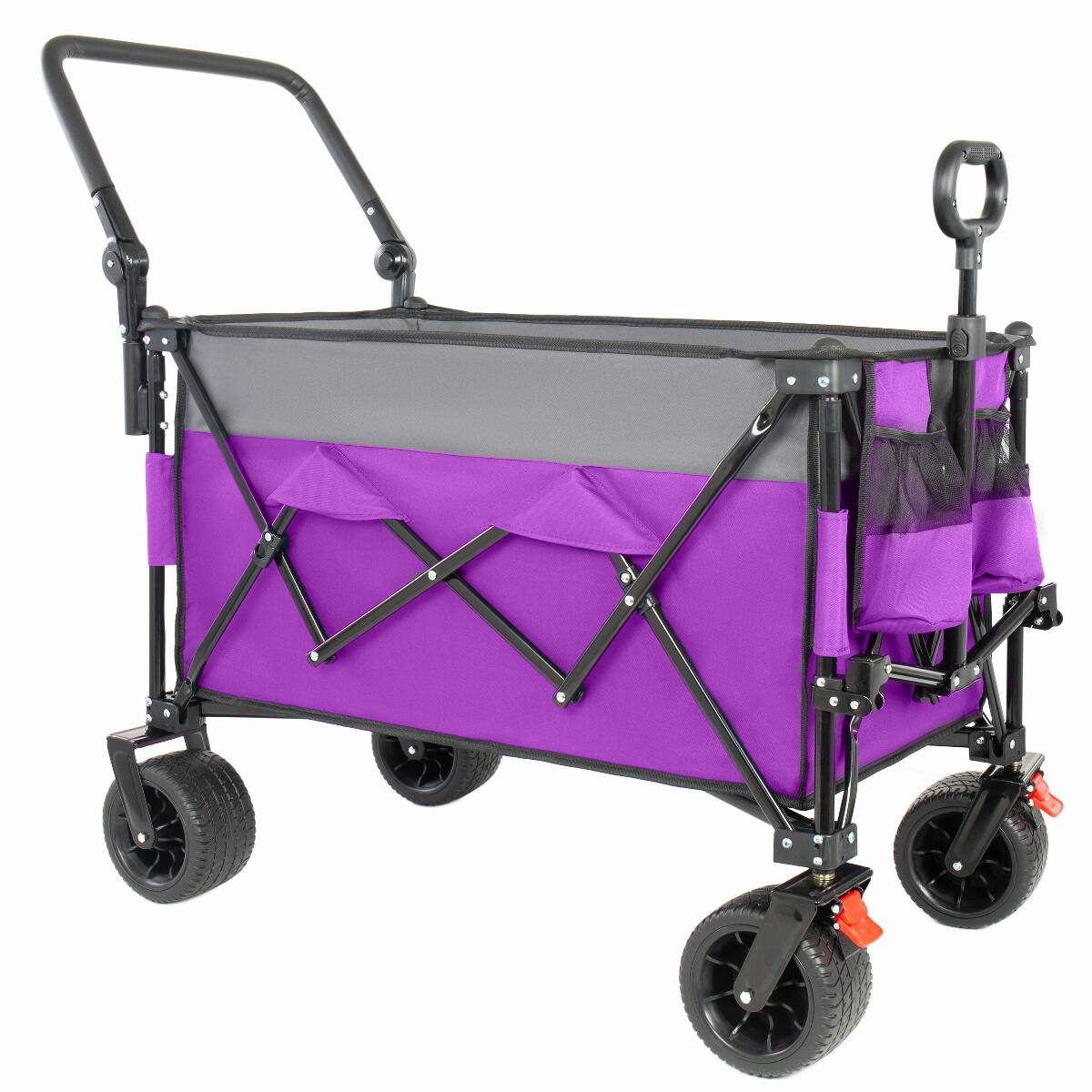 Alt View 6. Loheer - Loheer Folding Wagon Cart with Removable Canopy, 480 lb Capacity and All Terrain Wheels.