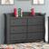 Angle. Storkcraft - Avalon 6-Drawer Double Dresser - Gray.