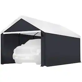 Caravan Canopy - Domain 20x10 Foot Carport Tent Sidewalls, (Sidewalls Only) - Black
