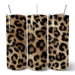 OrnamentallyYou - Wild Leopard Spot Pattern 20oz Tumbler With Lid and Stainless Steel Straw, Stylish Wildlife Gift Cup - Multicolored