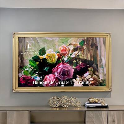 LAREDO FRAME FACTORY 55 inch Hisense Canvas TV Ornate frame LAREDO FRAME FACTORY 55 inch Hisense Canvas TV Ornate frame