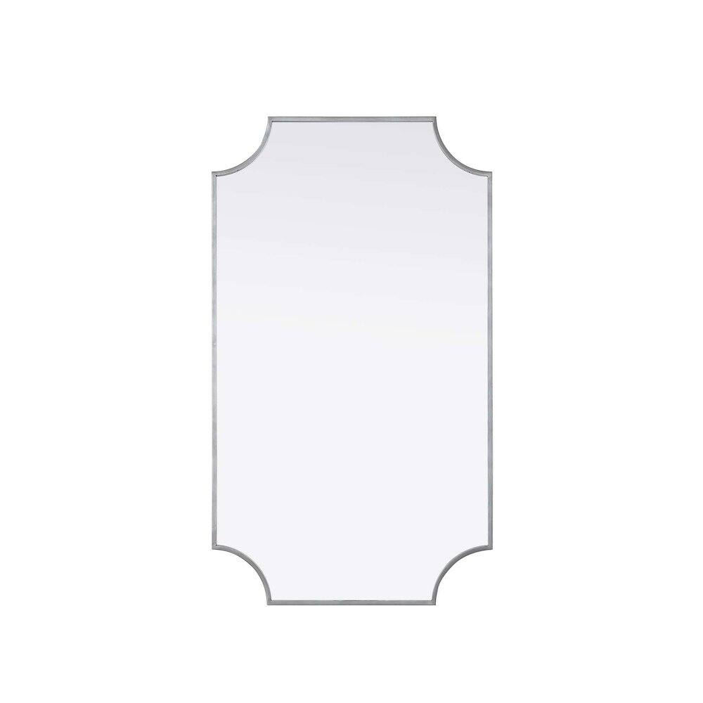 Alt View 3. Elegant Kitchen and Bath - Notched Metal Mirror 24x42 inch in Silver - Silver.