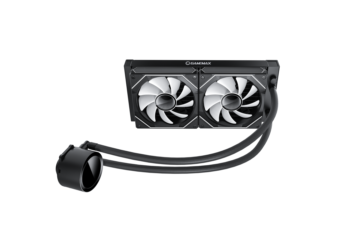 Alt View 1. GAMEMAX - GAMEMAX IceBerg 240 Digital BK, 240mm ARGB AIO Water Cooler - Supports Intel LGA 1851/1700, AMD AM5/AM4 - Black.