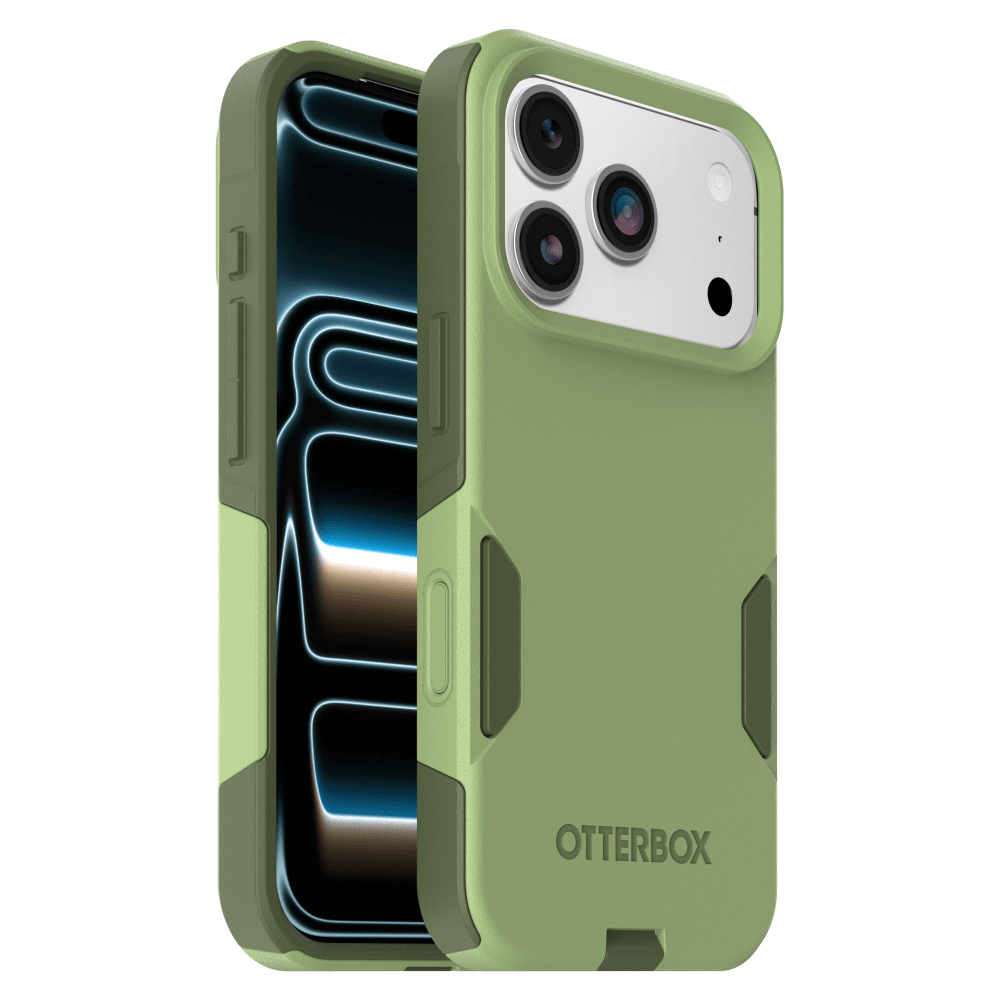 Front. OtterBox - Commuter MagSafe Case for Apple iPhone 18 Pro - Green.