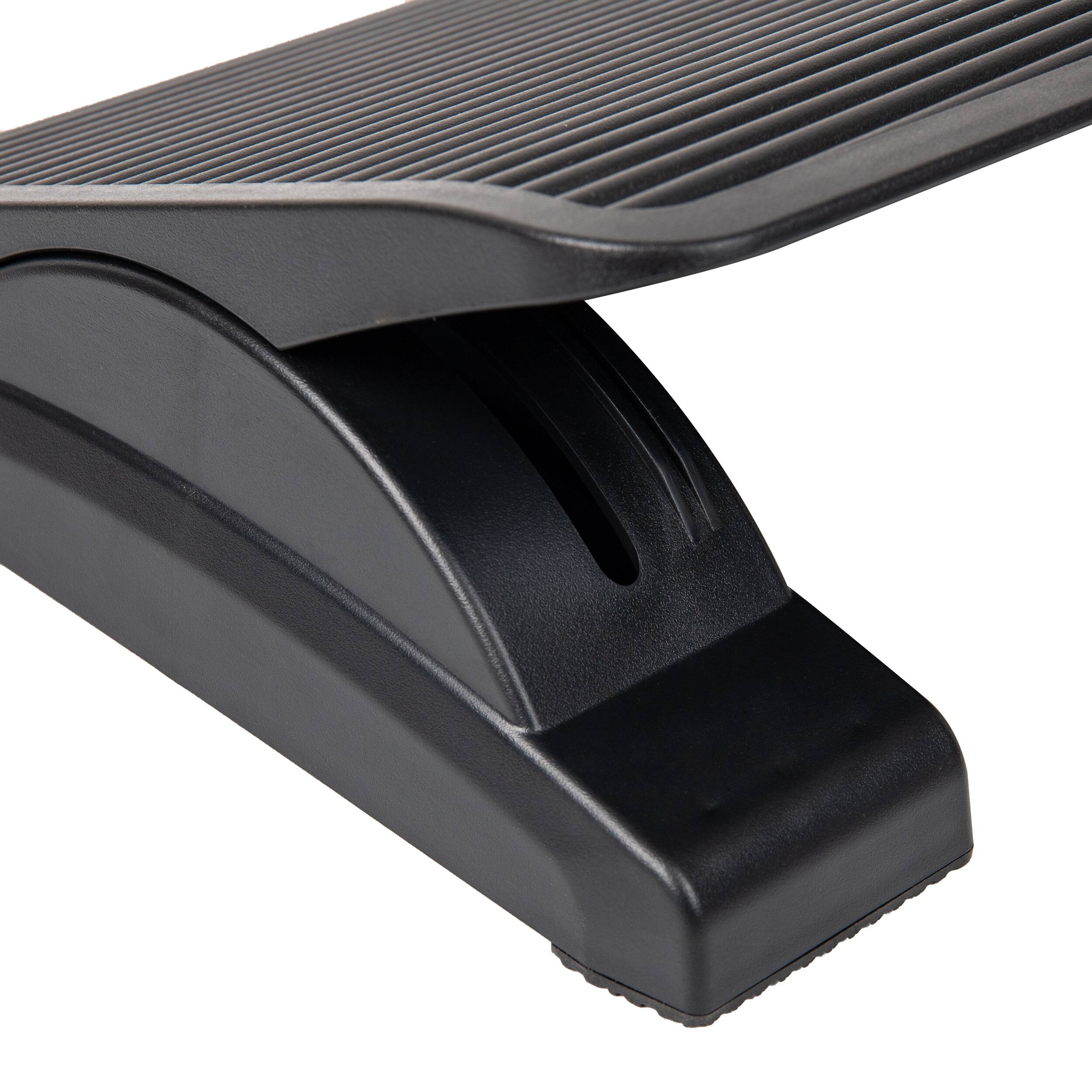 Alt View 15. Mind Reader - Foot Rest, Under Desk at Work, Ergonomic, Height Adjustable, Office, Plastic, 17.5"L x 13.5"W x 3.5"H - Black.