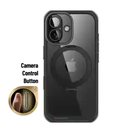 SUPCASE - iPhone 16 6.1 inch Unicorn Beetle MAG Stand Slim Clear MagSafe Camera Control Button Case - Black