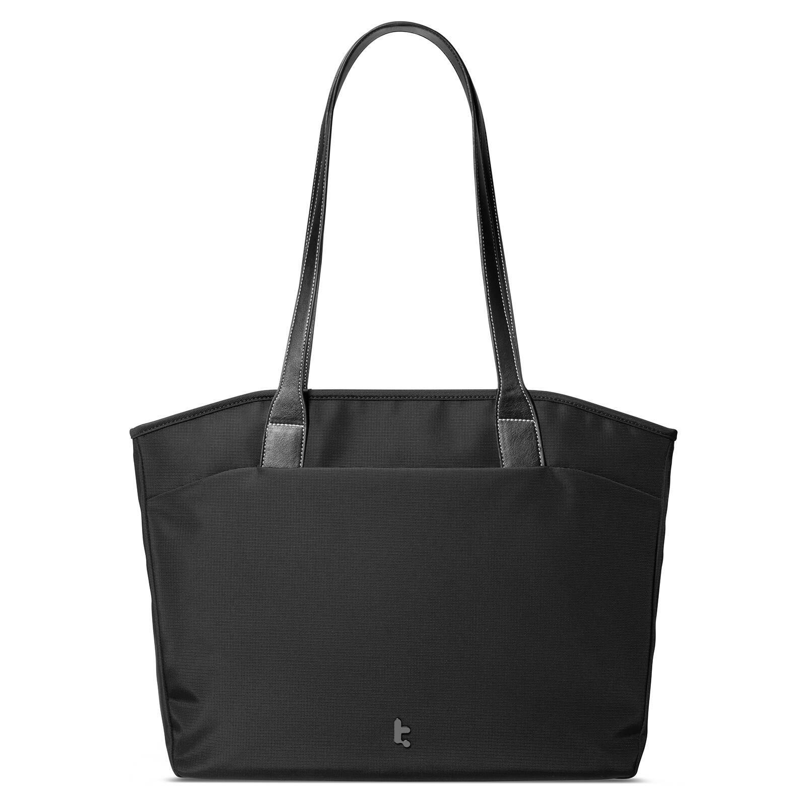 Angle. tomtoc - tomtoc Laptop Tote Bag for Women, Laptop Work Shoulder Bag with Device Compartment fits up to 16 inch MacBook Pro, 18L - Black.