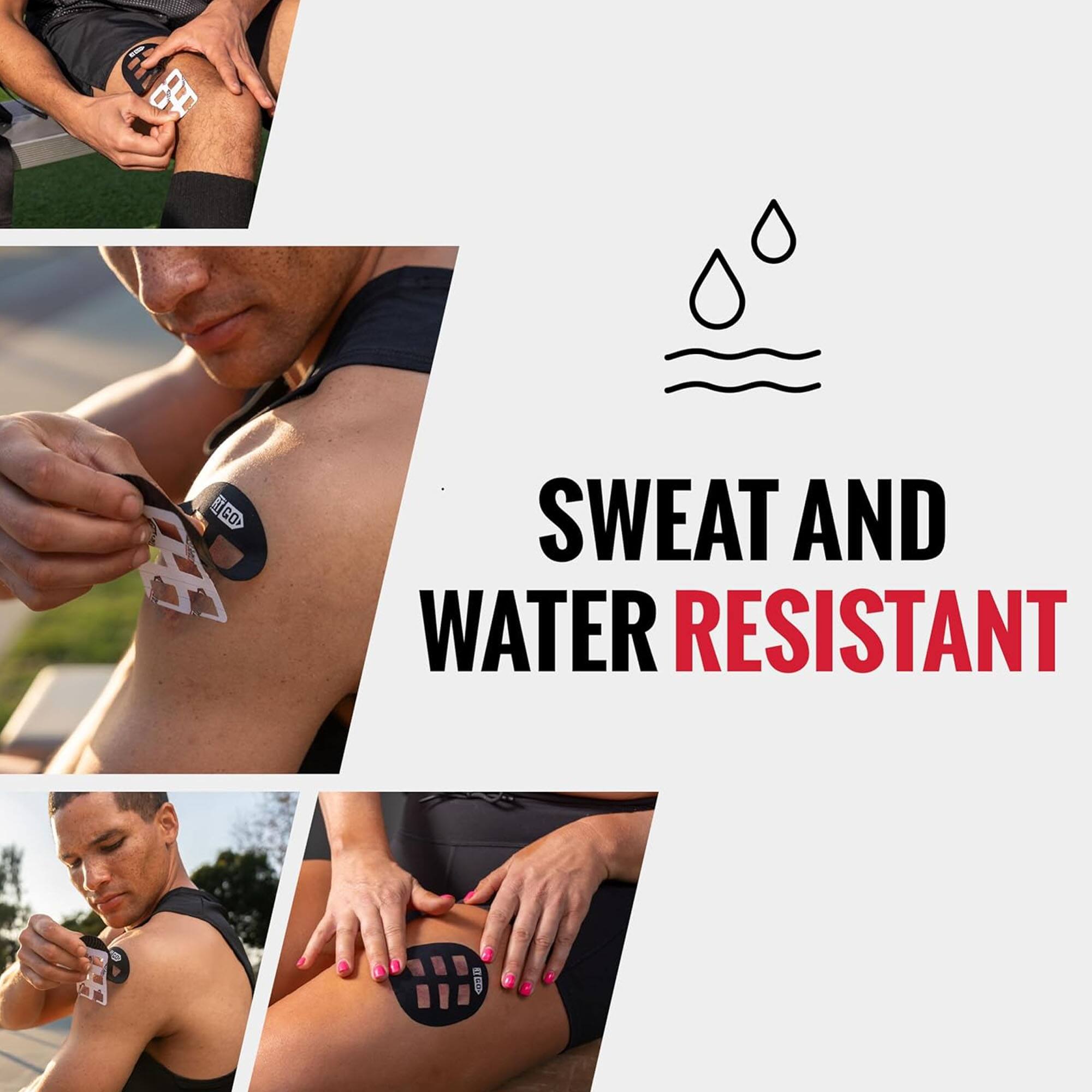 SWEAT AND WATER RESISTANT