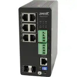 Transition Networks - Managed Hardened PoE+ Switch SISPM1040362LRT - Multicolor