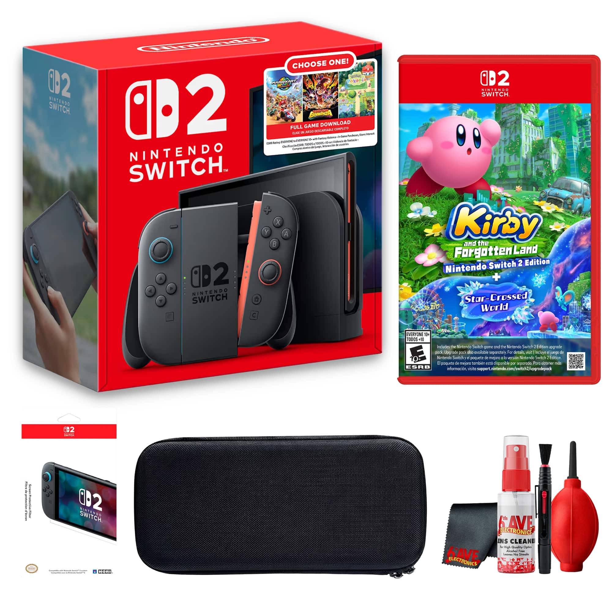 Switch 2 Choose Your Game Bundle Console + Kirby and the Forgotten Land + More