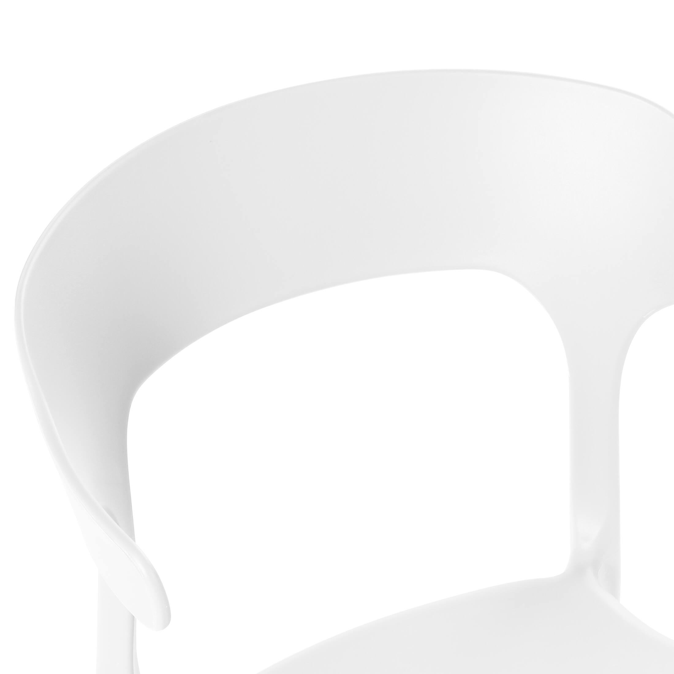 Alt View 3. WestinTrends - WestinTrends Playa Modern Stackable Resin Plastic Patio Dining Chair (Set of 2) - White.