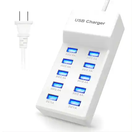 USB Charger
5V/2.4A
5V/2.4A
5V/2.4A
5V/2.4A
5V/2.4A
5V/2.4A
5V/2.4A
5V/2.4A
5V/1A
5V/1A