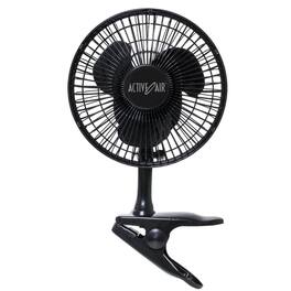 Active Air - HORF6 6in Clip-On 5W Brushless Motor Hydroponic Grow Fan for Gardens - Black
