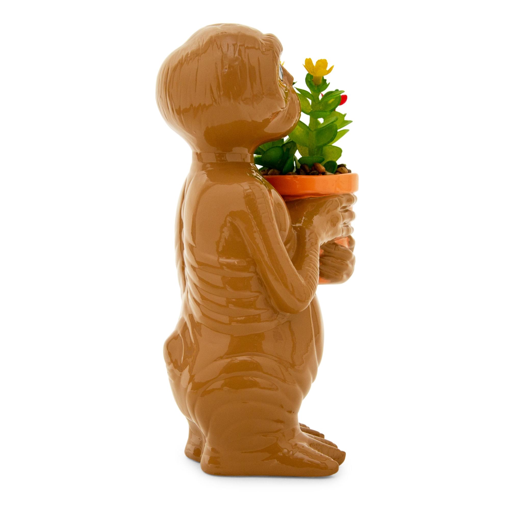 Alt View 10. Silver Buffalo - E.T. The Extra-Terrestrial 7-Inch Ceramic Planter With Artificial Succulent - Brown.