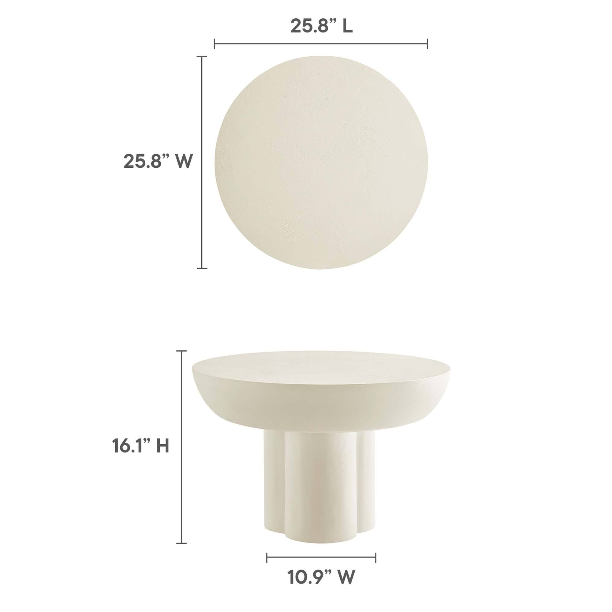 25.8" L  
25.8" W  
16.1" H  
10.9" W