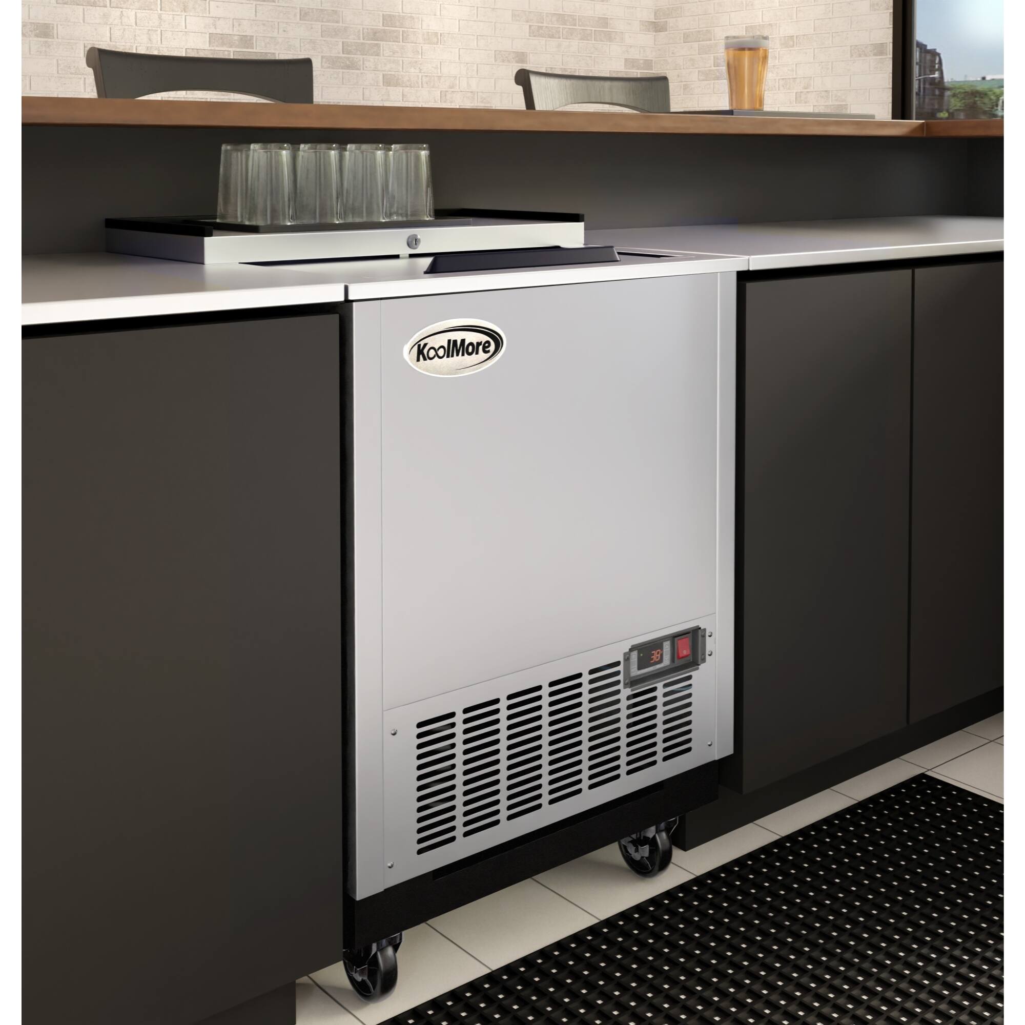 Alt View 1. Koolmore - 25 in. Commercial Glass Froster in Stainless Steel, ETL Listed, 5 cu. ft. (KM-GF25-SS) - Stainless steel.