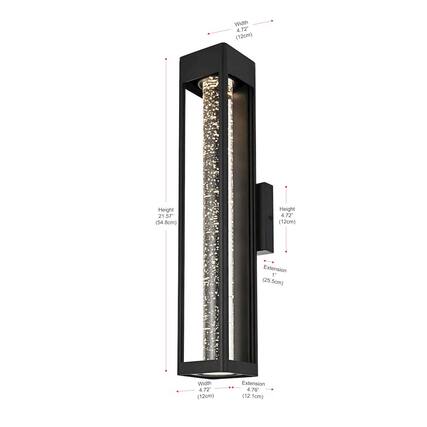 Width: 4.72" (12cm)
Height: 21.57" (54.8cm)
Extension: 1" (25.5cm)