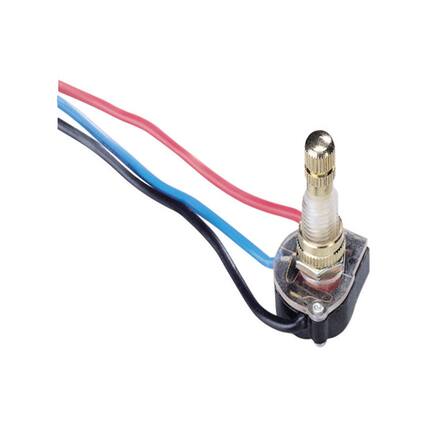 Front. Gardner Bender - Gardner Bender 6 amps Double Pole Rotary Switch Brass 1 pk - Brass.