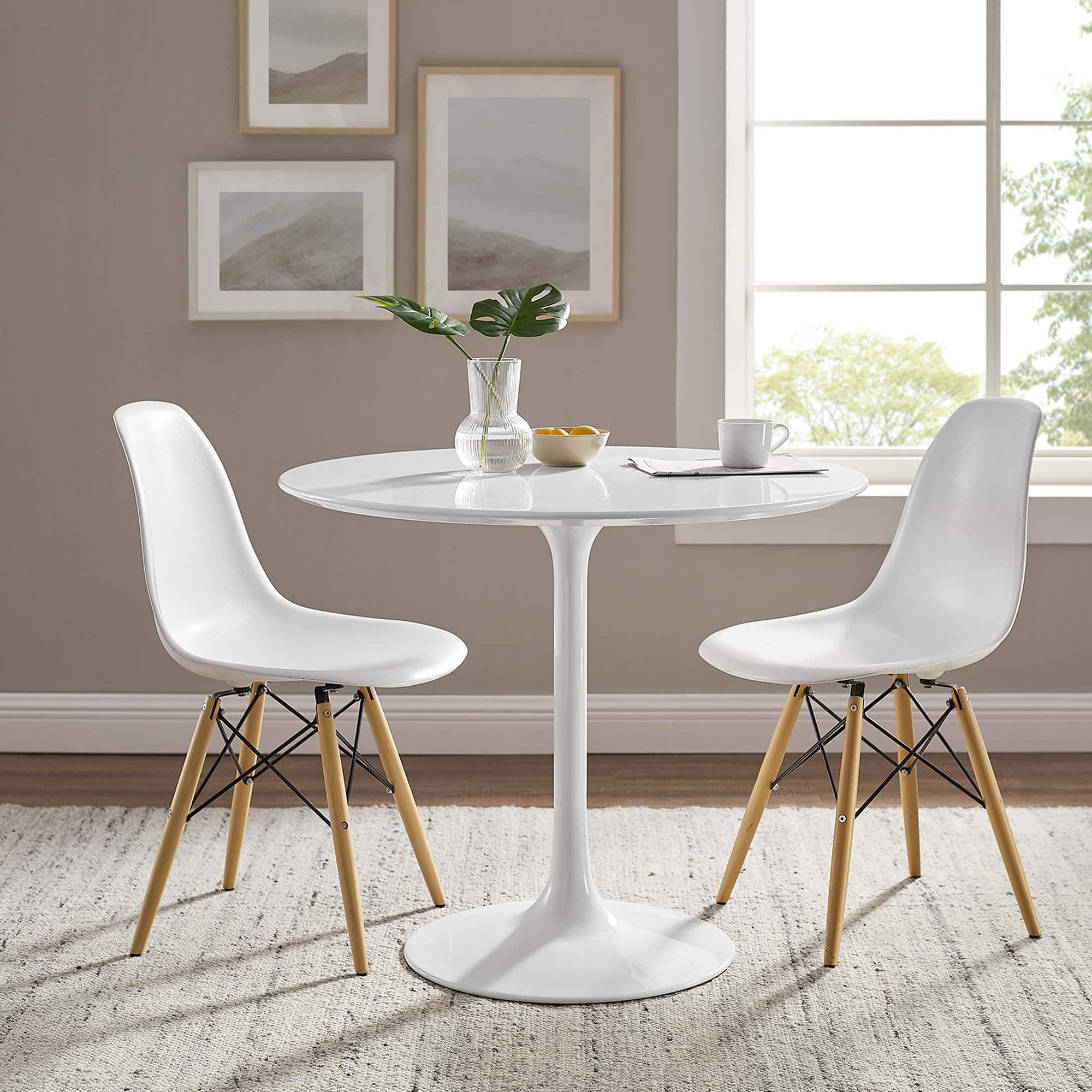 Modway - Lippa Round 36" Dining Table - White