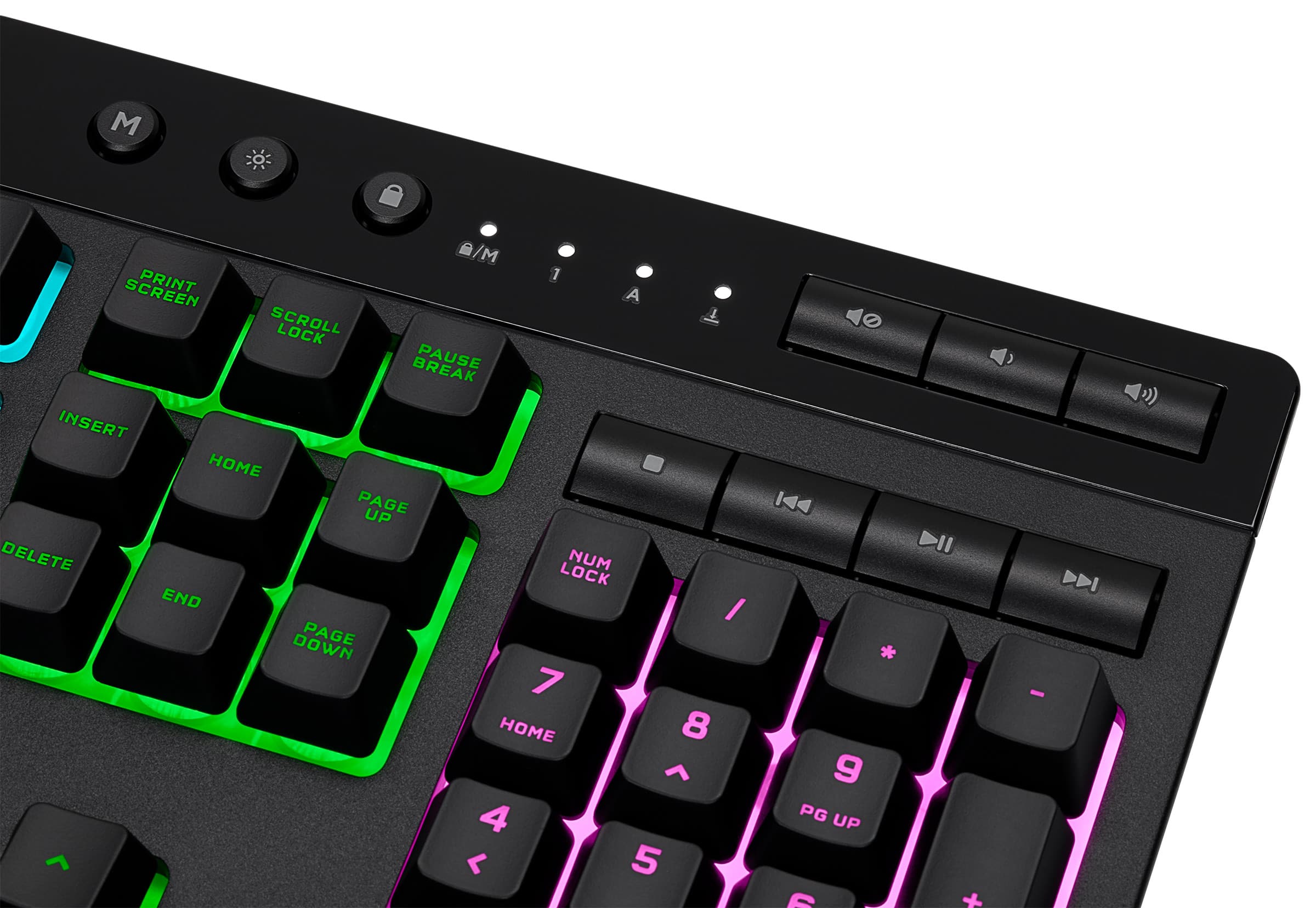 Alt View 11. CORSAIR - K55 RGB Pro LITE Full-size Wired Dome Membrane Gaming Keyboard with Elgato Stream Deck Software Integration - Black.