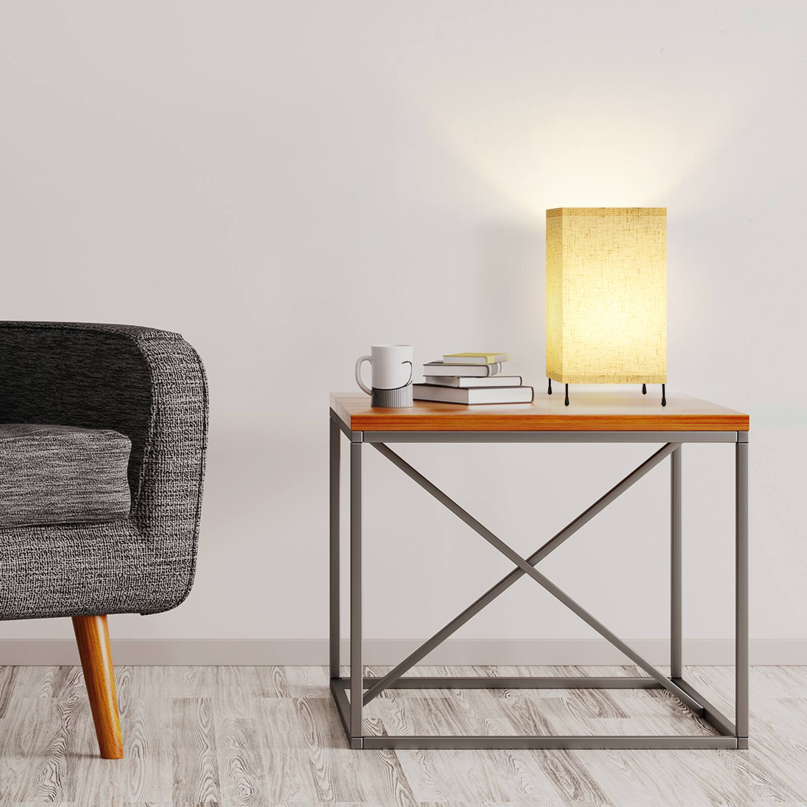 Back. Oumilen - Set of 2 Remote Control Table Lamps, 12 Colors Changing, Dimmable, Timer Function.