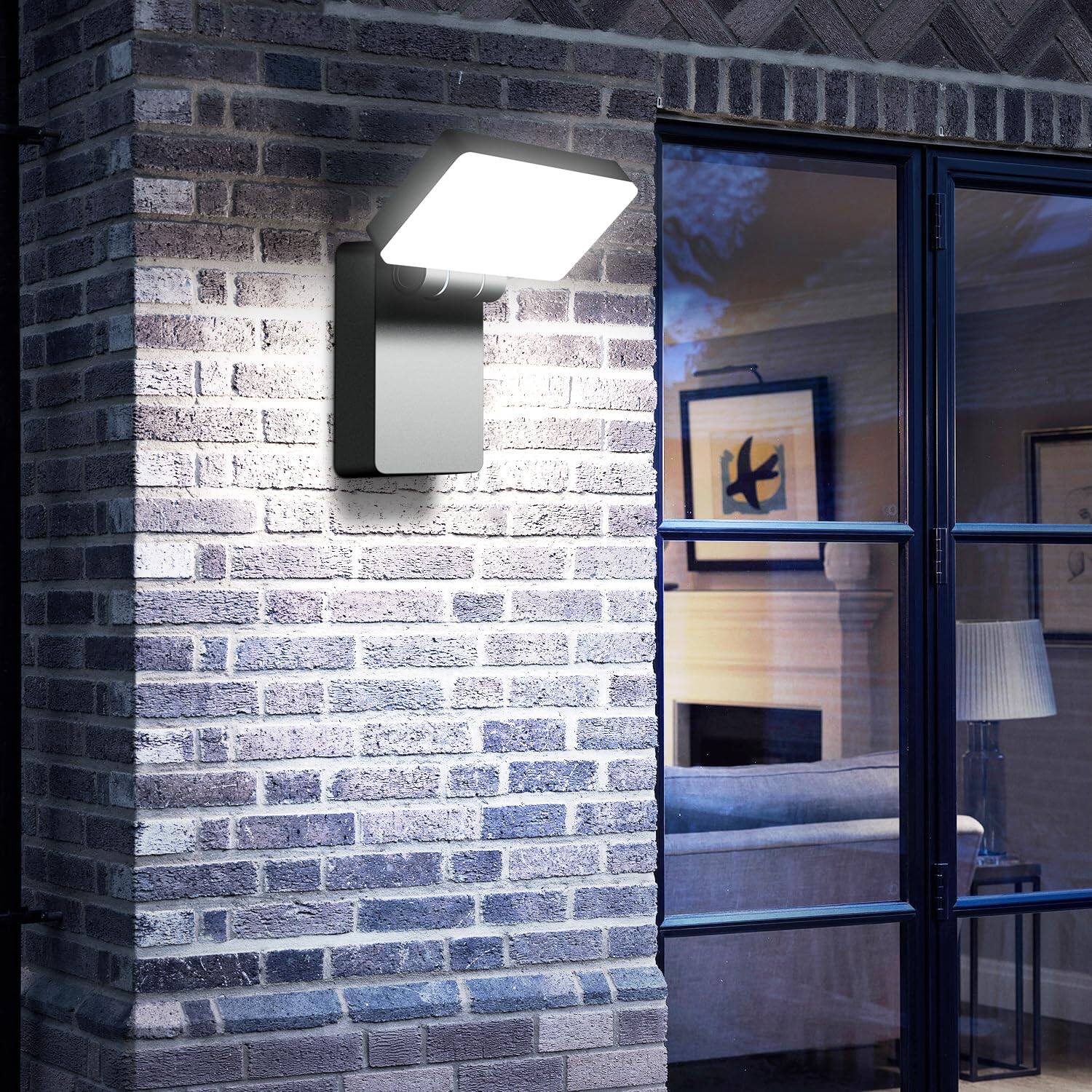 Front. Comfort Essence - w Outdoor Wall Light k Up And Down Square Led Modern Sconce Adjustable Porch Ip Waterproof Aluminum Exterio - 40W-1Pack.