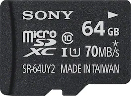 Sony - SR Series 64GB microSDXC UHS-I Memory Card