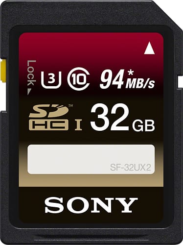 Sony - SF-UX2 Series 32GB SDHC UHS-I Memory Card - Larger Front