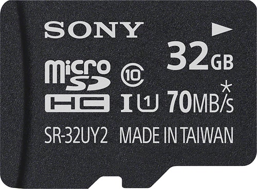 Sony - SR Series 32GB microSDHC UHS-I Memory Card - Larger Front