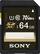 Front. Sony - SF-UY2 Series 64GB SDXC UHS-I Memory Card - Black.