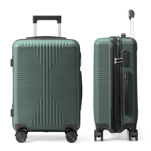 Alt View 8. Winado - 20" Hardshell Carry On Luggage with Spinner Wheels Lightweight PP Hardside Small Suitcase with Built-in Lock - Green.