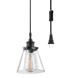 Globe Electric - Jackson Matte Black 1 lights Pendant Light
