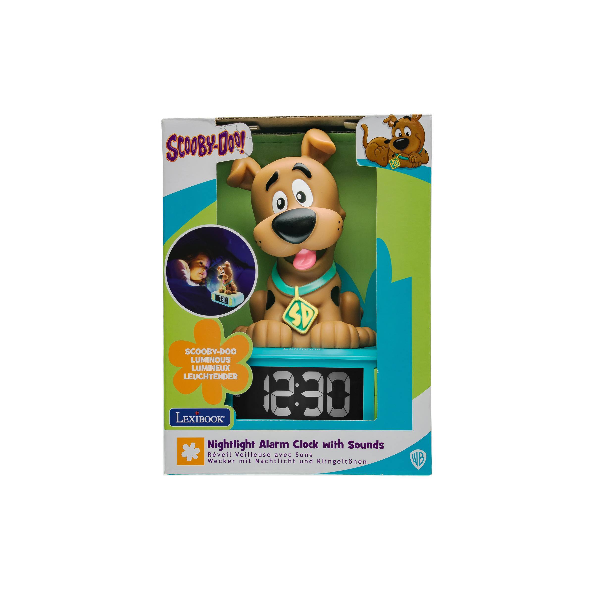 SCOOBY-DOO!
130 SCOOBY-DOO LUMINOUS LUMINEUX LEUCHTENDER
SP FOR CUP
LEXIBOOK
Nightlight Alarm Clock with Sounds Rveil Veilleuse avec Sons Wecker mit Nachtlicht und Klingeltonen
WB