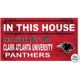 Jardine - Clark Atlanta University Panthers 11'' x 20'' Indoor/Outdoor In This House Sign - Black