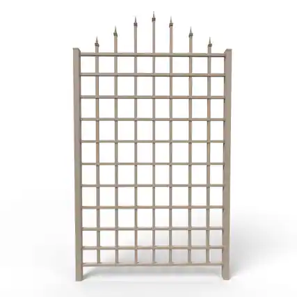 Front. Dura-Trel - Dura-Trel Winchester 57 x 95 Inch PVC Vinyl Outdoor Garden Patio Trellis, Mocha - Brown.