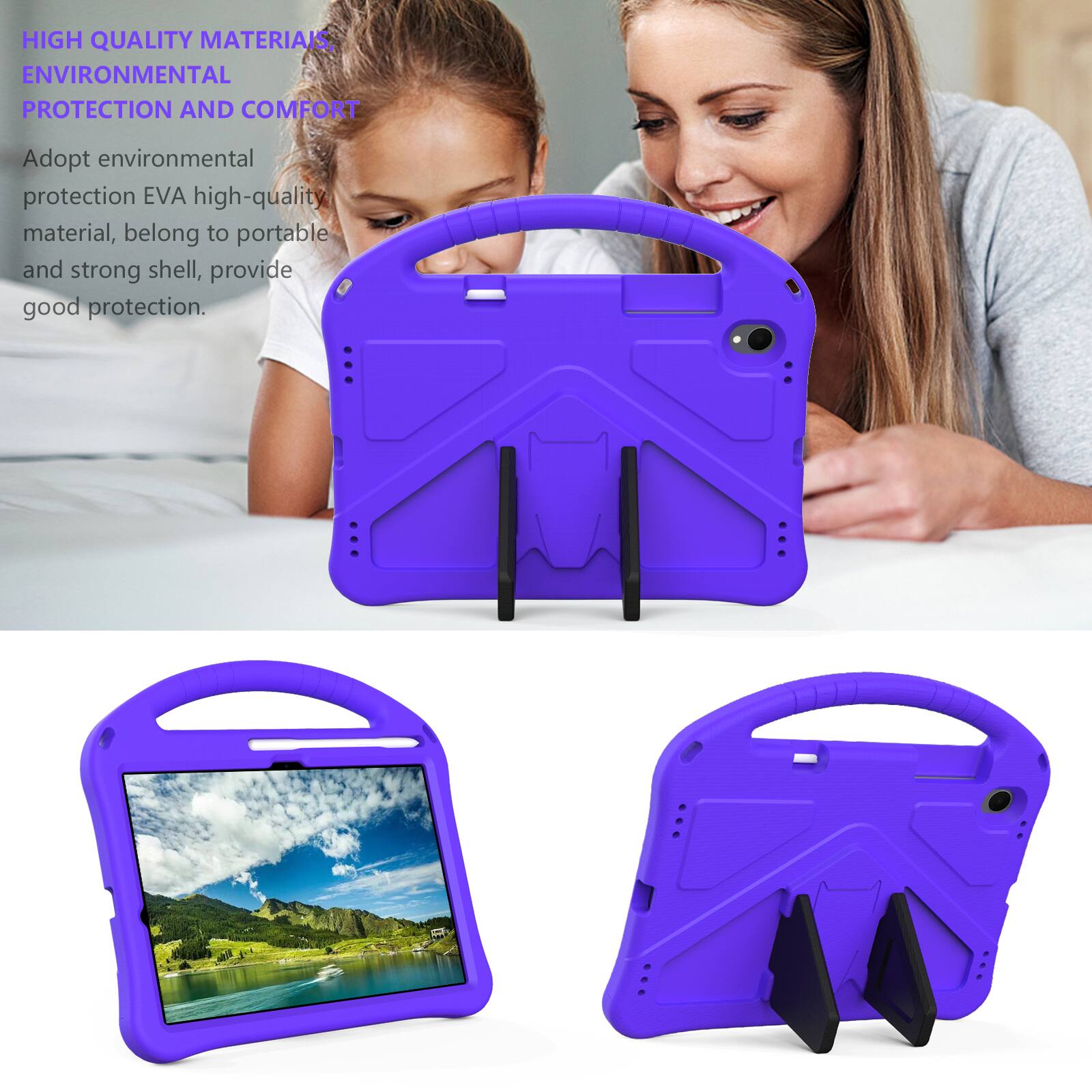 HIGH QUALITY MATERIALS, ENVIRONMENTAL PROTECTION AND COMFORT

Adopt environmental protection EVA high-quality material, belong to portable and strong shell, provide good protection.