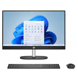 HP - Refurbished Excellent - 24-CR2000T 23.8" FHD IPS Intel Ultra 5 225U 1.5 GHz 16GB DDR5 1TB SSD Intel Graphics Windows 11 Home All-in-One Desktop - Black
