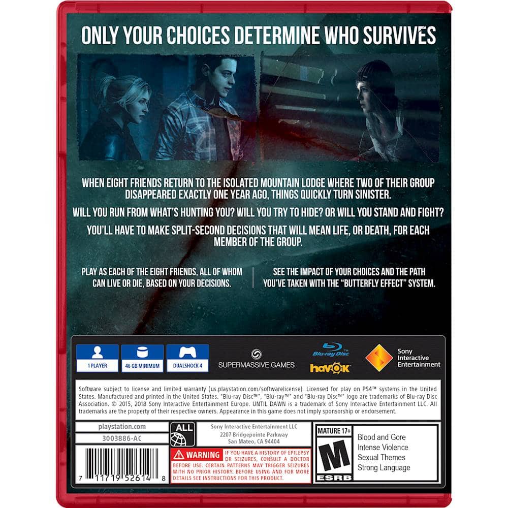 Alt View 13. Sony - Until Dawn - PlayStation Hits.