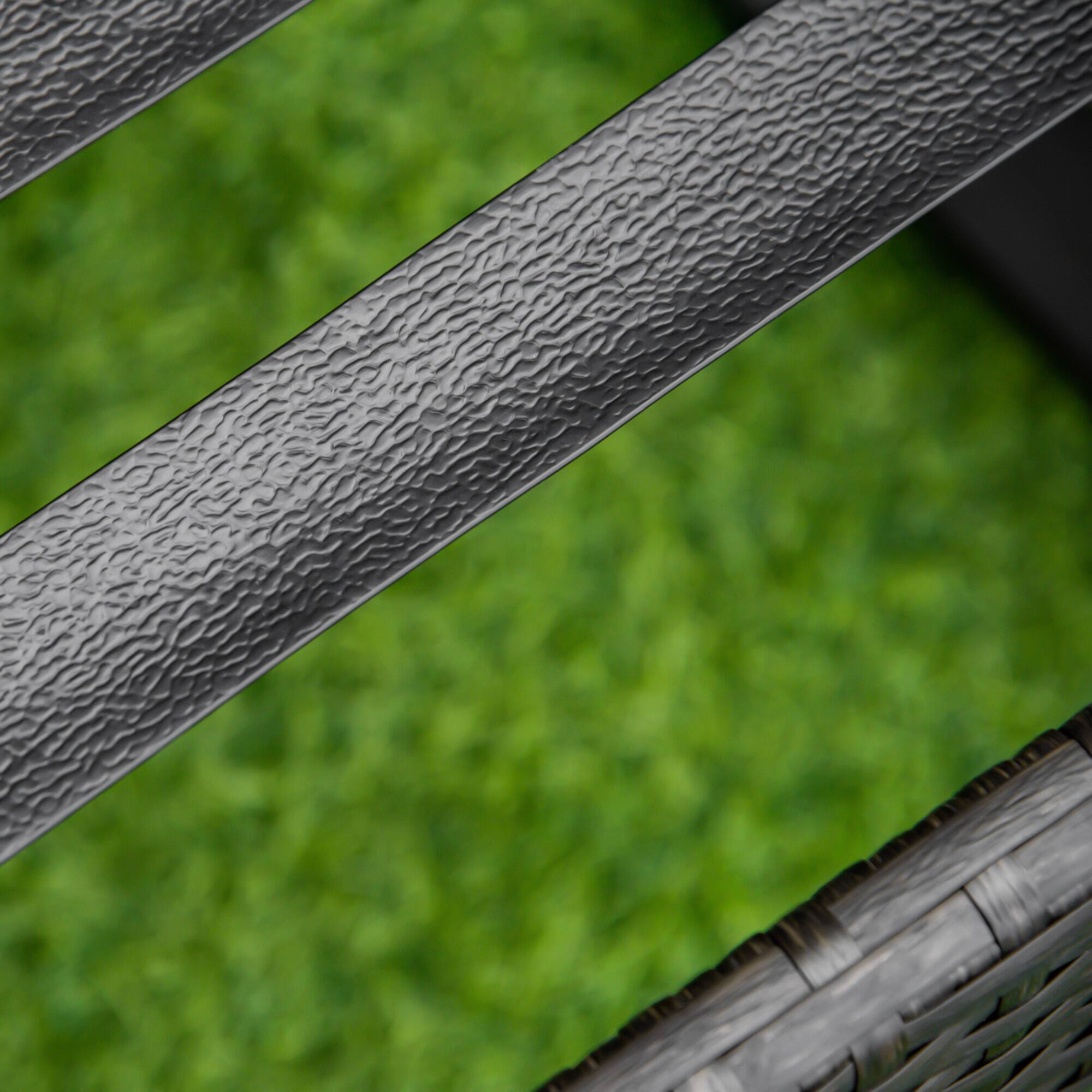 Alt View 7. Outsunny - Outdoor Wicker Rocking Chair with Padded Cushions, Aluminum Furniture Rattan Porch Rocker Chair w/ Armrest - Khaki.