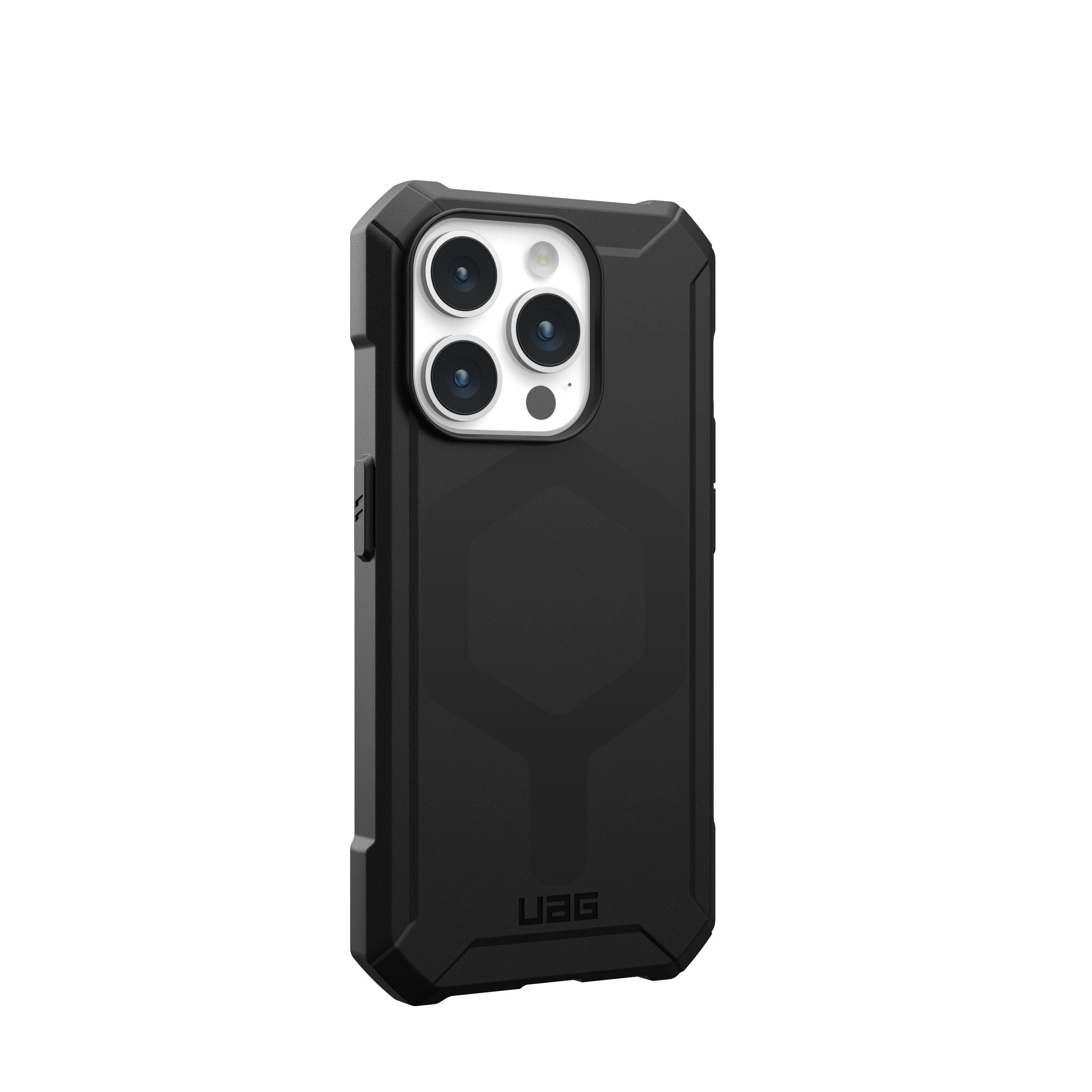 Back. UAG - Essential Armor Series Case with Magsafe for Apple iPhone 15 Pro - Black.