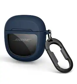 SURITCH - Shockproof Headphone Case for Bose QuietComfort Earbuds II/Ultra/Ultra 2nd Gen with Anti-Rust Carabiner - Blue