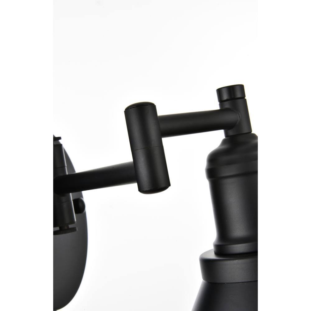 Angle. Living District - Judson 1 light Black swing arm wall sconce - Black.