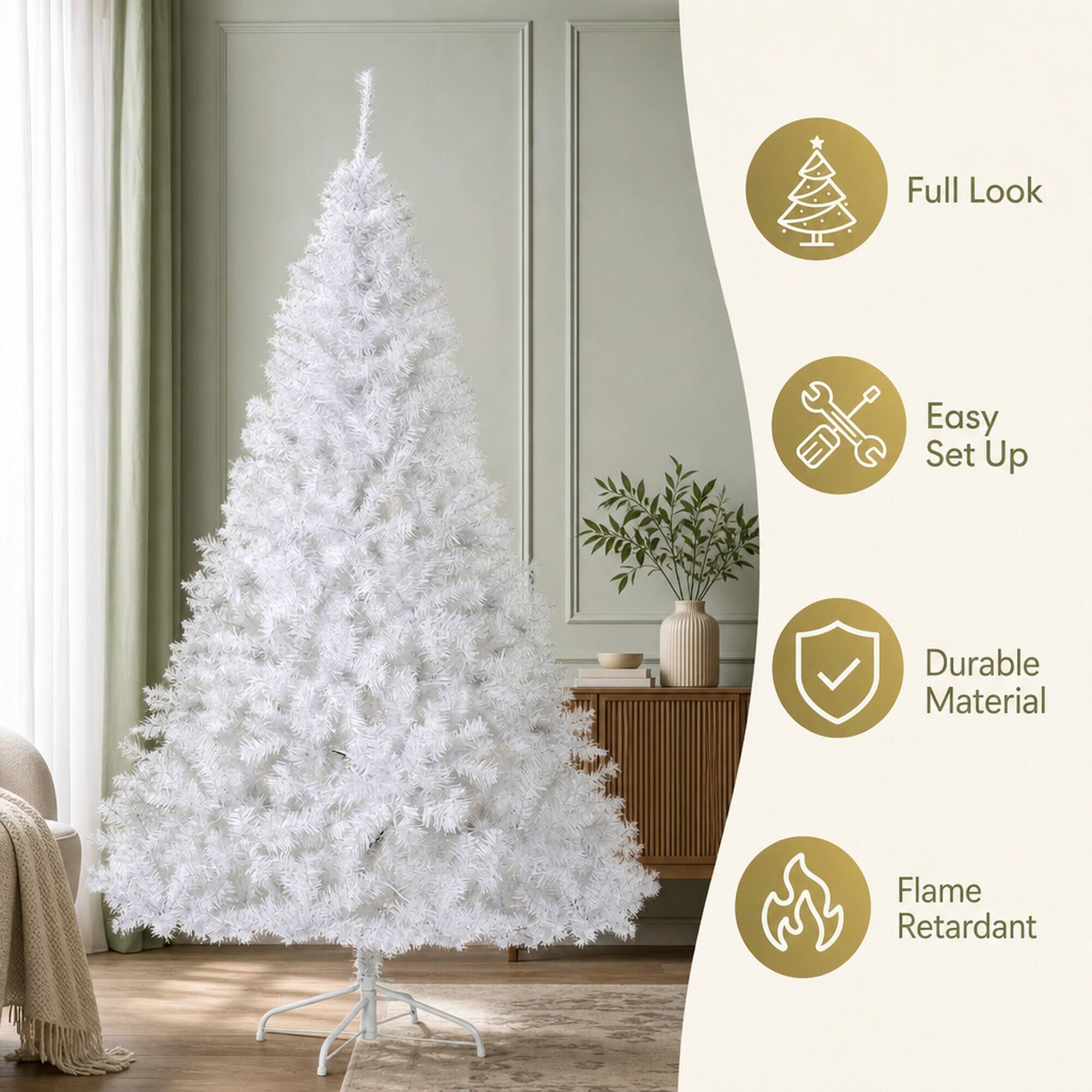 Full Look  
Easy Set Up  
Durable Material  
Flame Retardant