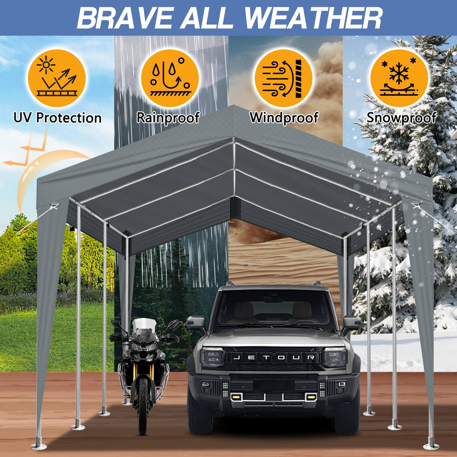 BRAVE ALL WEATHER

UV Protection
Rainproof
Windproof
Snowproof

JETOUR