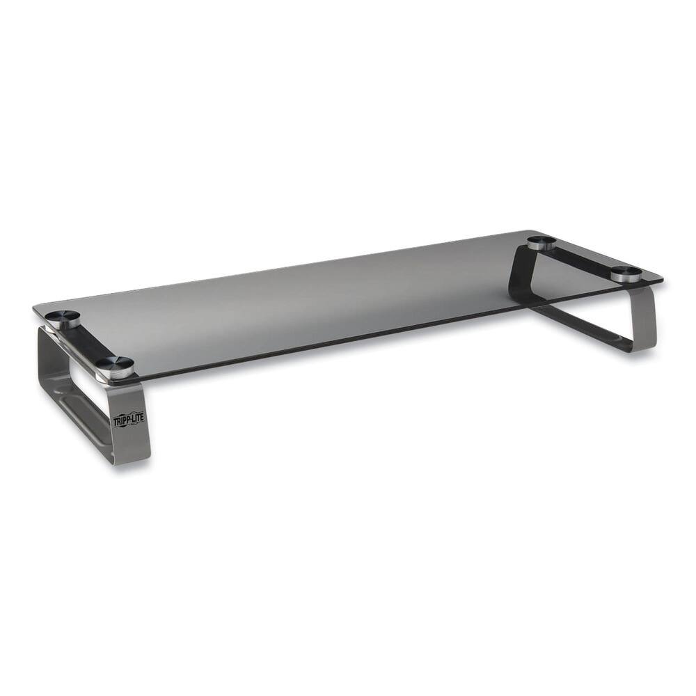 Front. Tripp Lite - Tripp Lite MR2208G 22 in. x 8 in. x 3 in. Universal Glass-Top Monitor Riser with 3.9-lb. Capacity - Clear - Clear.