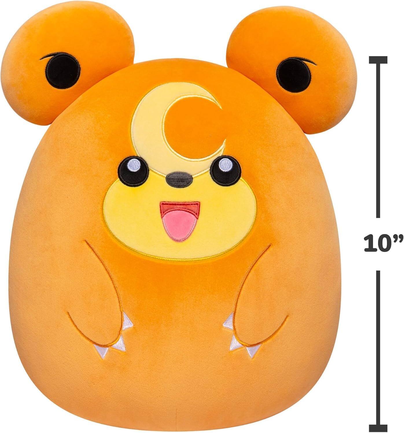 Alt View 1. Pokémon - Squishmallows Pokemon 10 in Teddiursa Plush Toy Pokemon Toy.