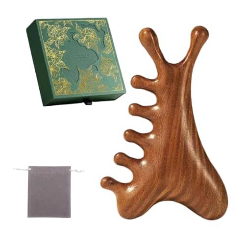 Vulpecula Spade - 4-in-1 Sandalwood Gua Sha Tool - Christmas Gifts for Women, Mom, Wife, Girlfriend | Wooden Scalp & Face Massager for
