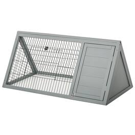 Pawhut - Hutch Outdoor, Wooden Chicken Coop with Run, Outdoor Small Animal Cage for Rabbit